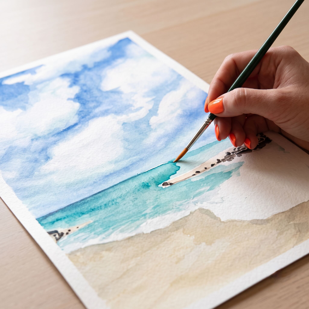 Aquarell: Farben des Meeres - Wilma Wunder