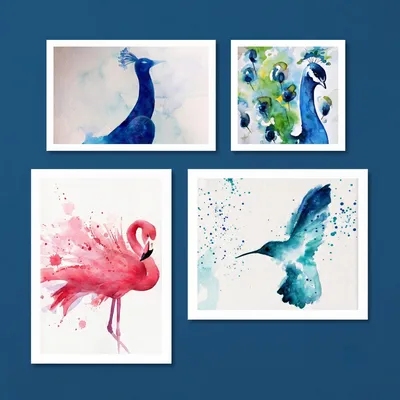 Aquarell: Federzauber - Stubenareal