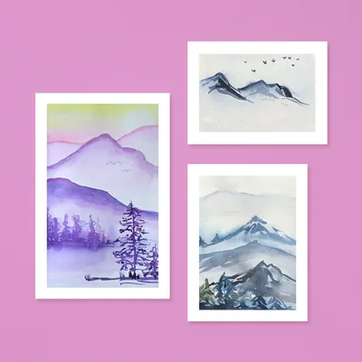Aquarell: Berglandschaft - Ellin Original Greek
