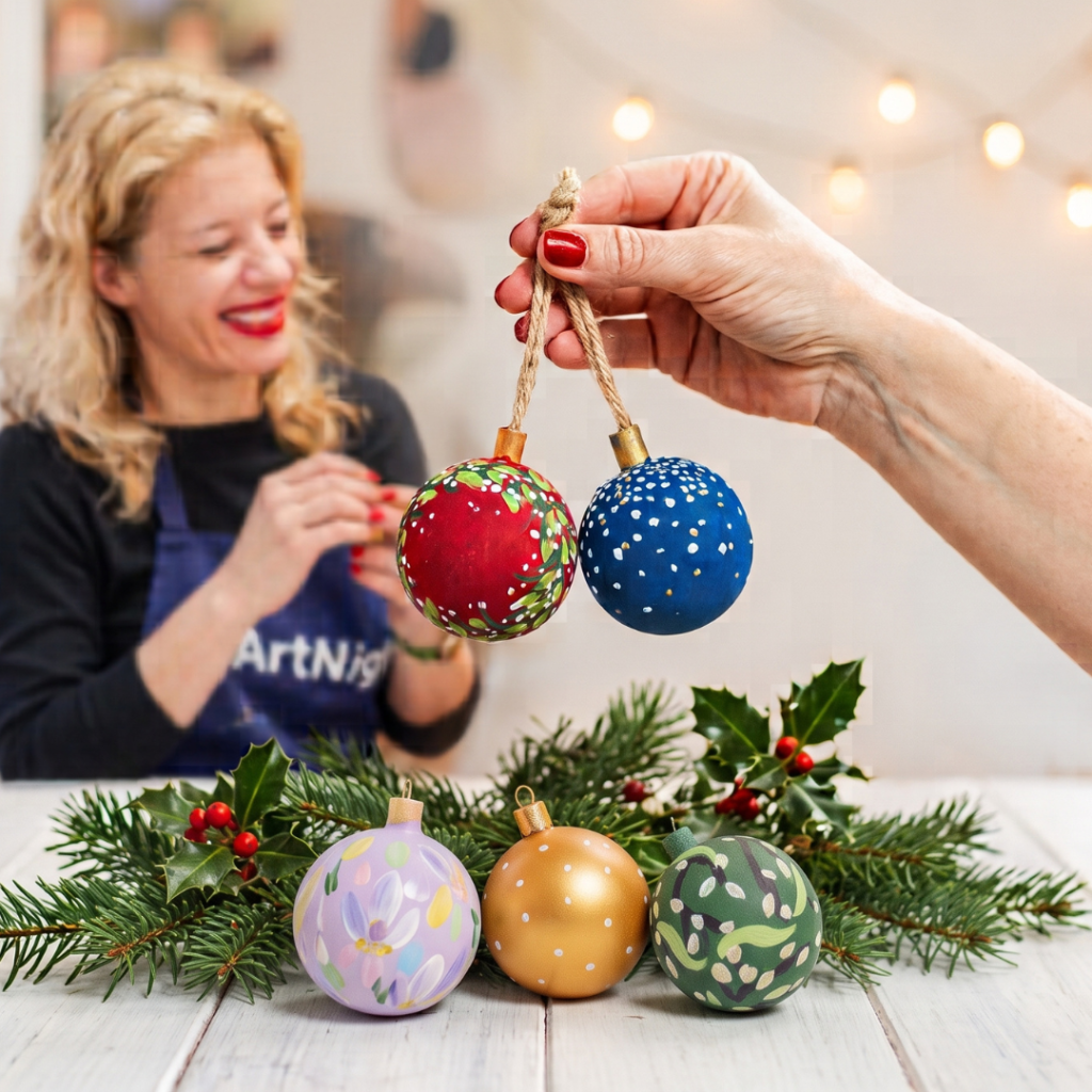 The Art of Painting: Weihnachtskugeln -  Bistrorante Tricolore