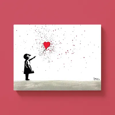Banksy Girl with Balloon - Shades Café Bar Atelier