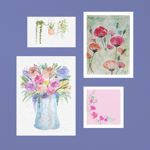 Aquarell: Blüten und Blätter - Leonardo Boutique Hotel