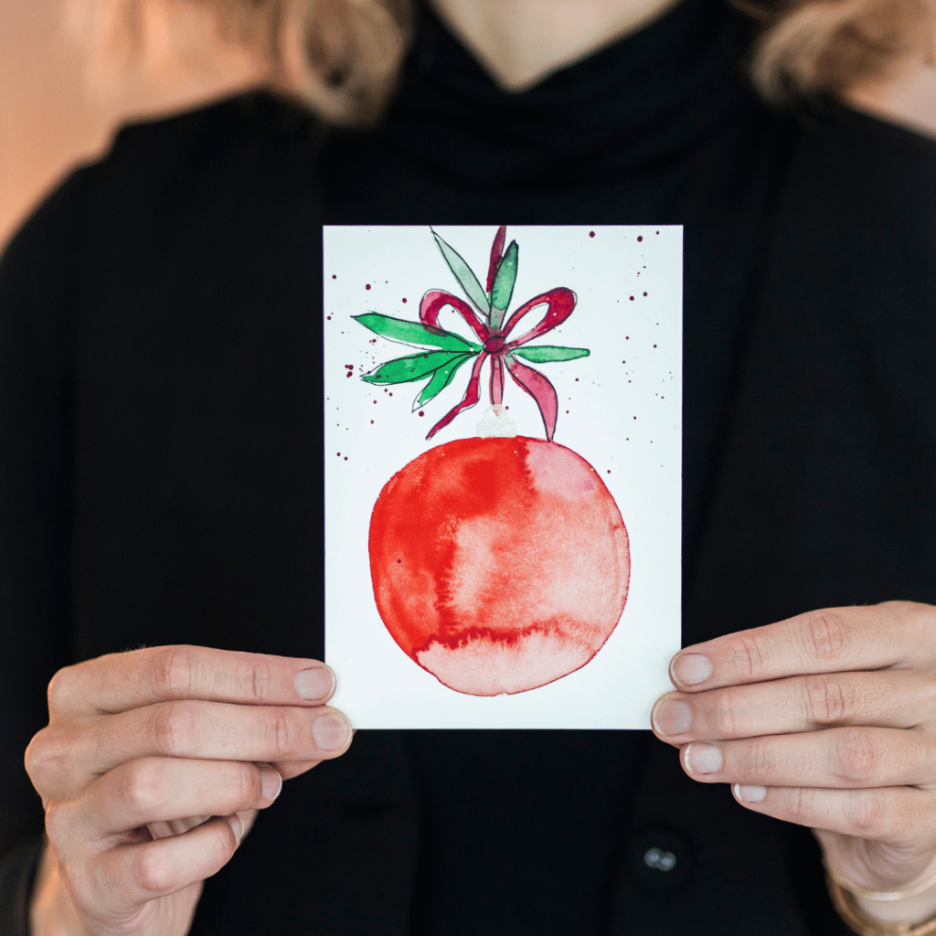 Aquarell: Weihnachtskarten - Prevôt Restaurant & Hotel