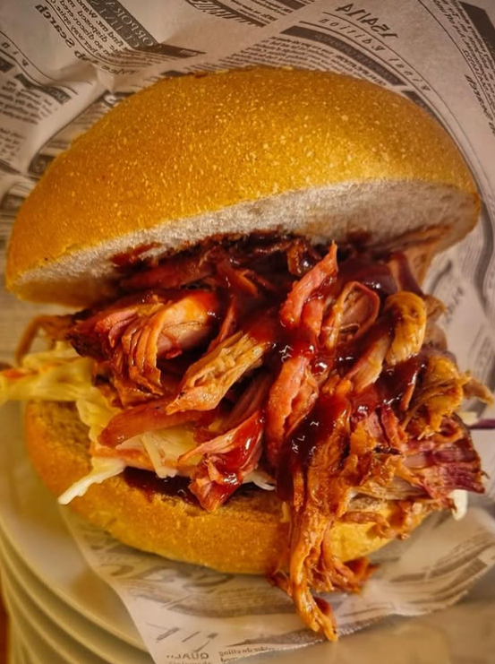 An American burger