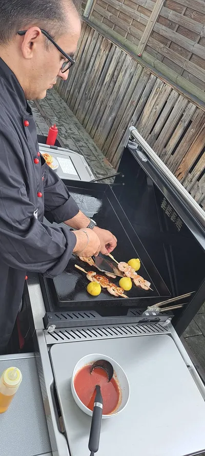 A person on a bbq