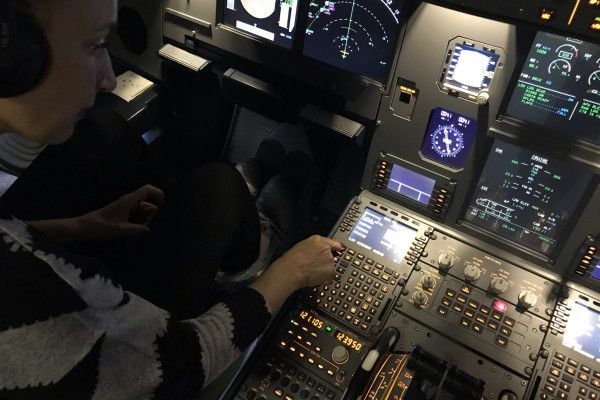 Der Autopilot benötigt ein paar Informationen für den Anflug, die geben wir ihm, über das MCDU