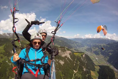 Paragliding vom Penken mit Sekt, Fotos & Video - Gift Image