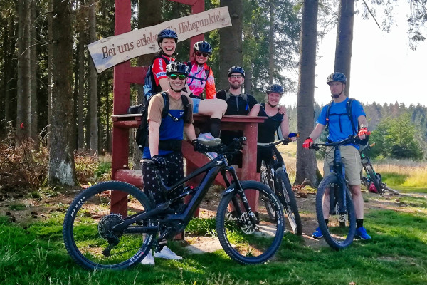 MTB-Tour auf dem Rennsteigkamm zur Werraquelle - Gift Image