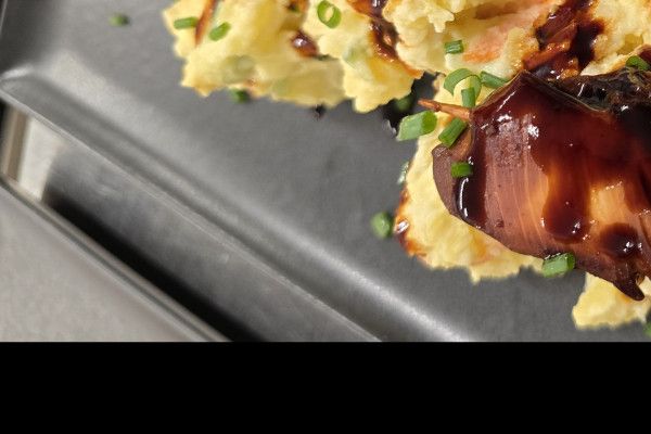 Yakitori Spieß mit Japanischem Kartoffelsalat