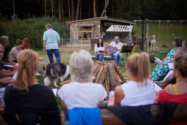 Gitarre, Menschen, Singen, Natur, Gemeinschaft