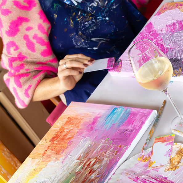 Wine & Paint: Struktur Abstrakt - Dreyers Chalet in Schifferstadt