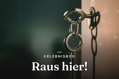 Old-fashioned key with rings in a door lock