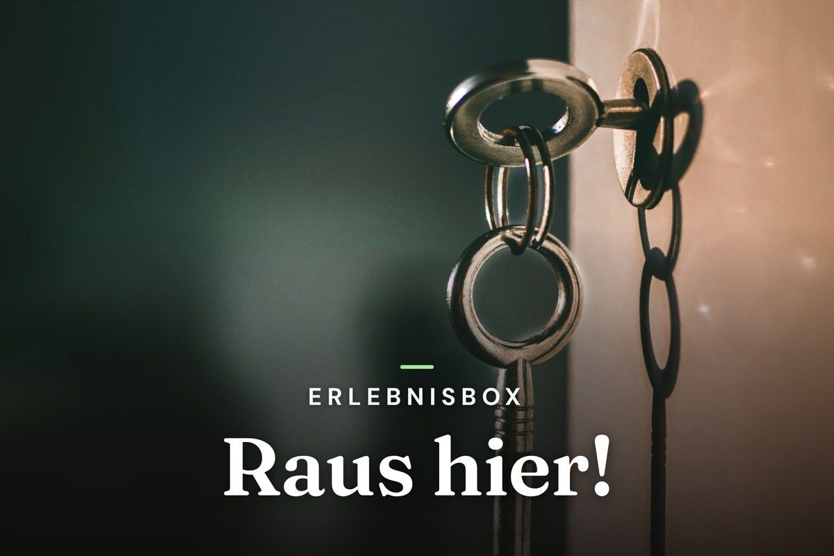 Old-fashioned key with rings in a door lock