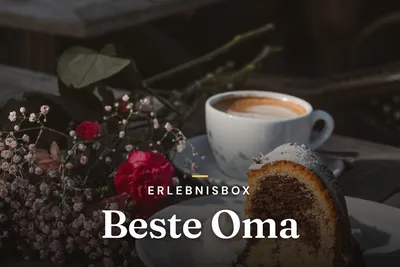 Cappuccino, marble cake and a bouquet of flowers on a table