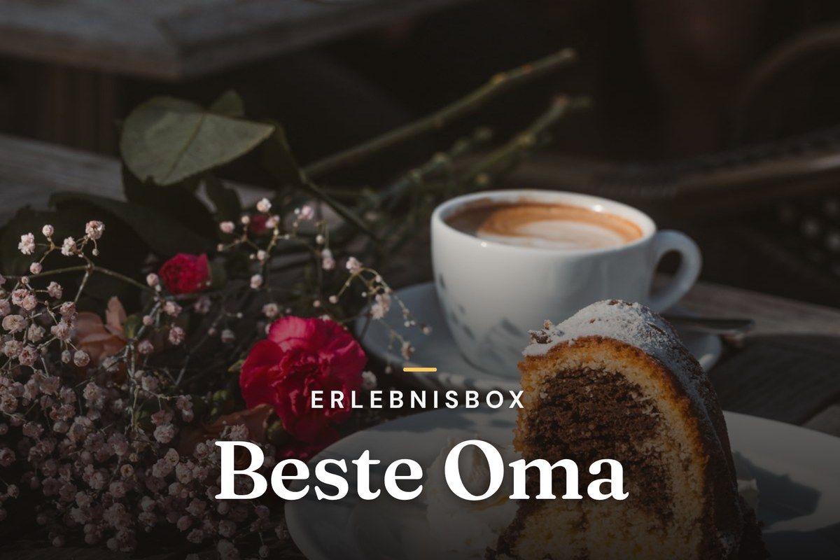 Cappuccino, marble cake and a bouquet of flowers on a table