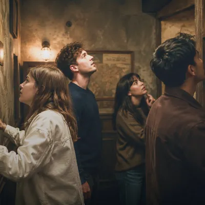 People enjoying an escape room experience