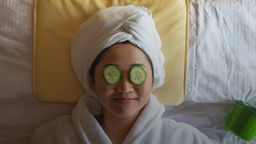 A woman during a spa treatment