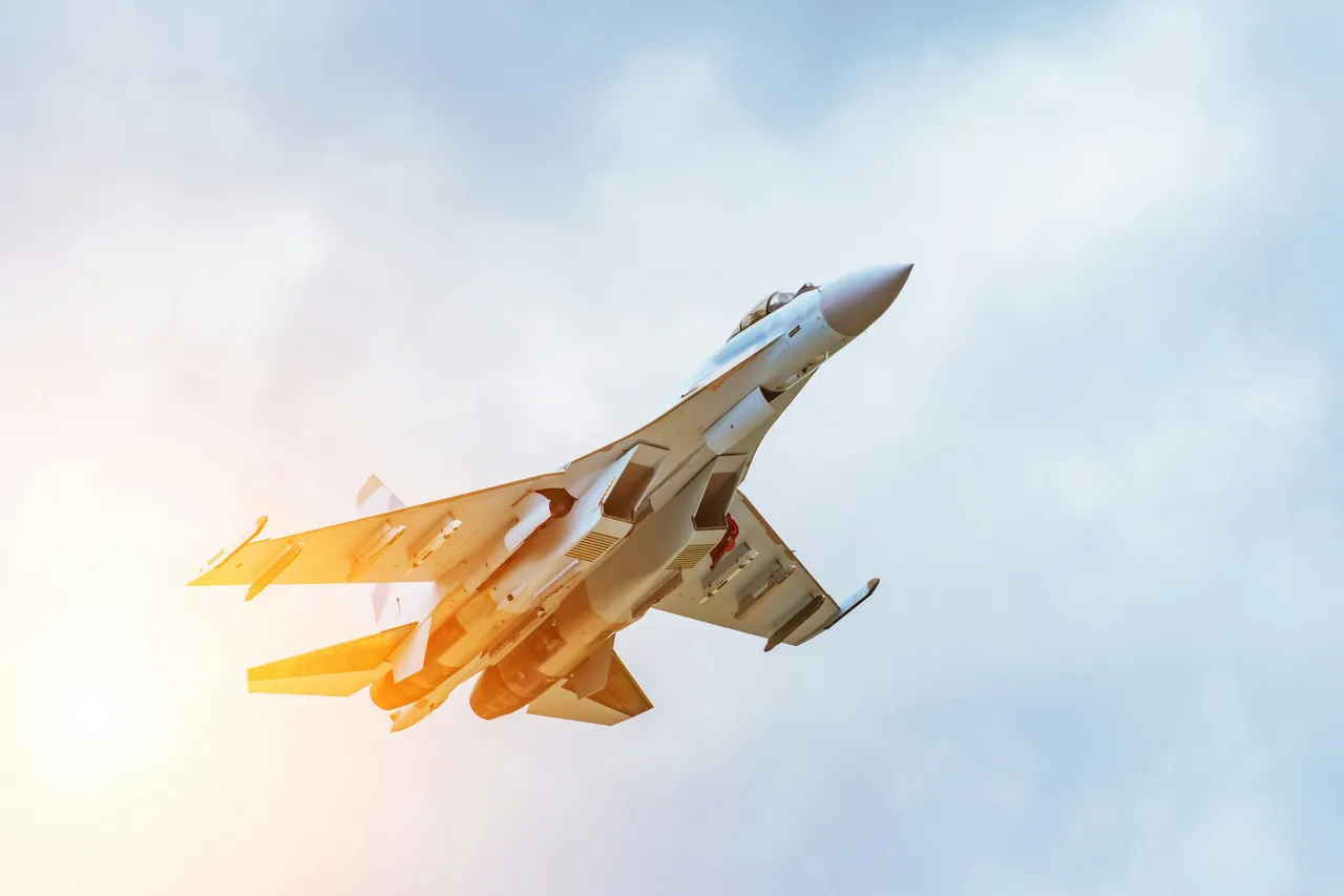 Jet flying in the air