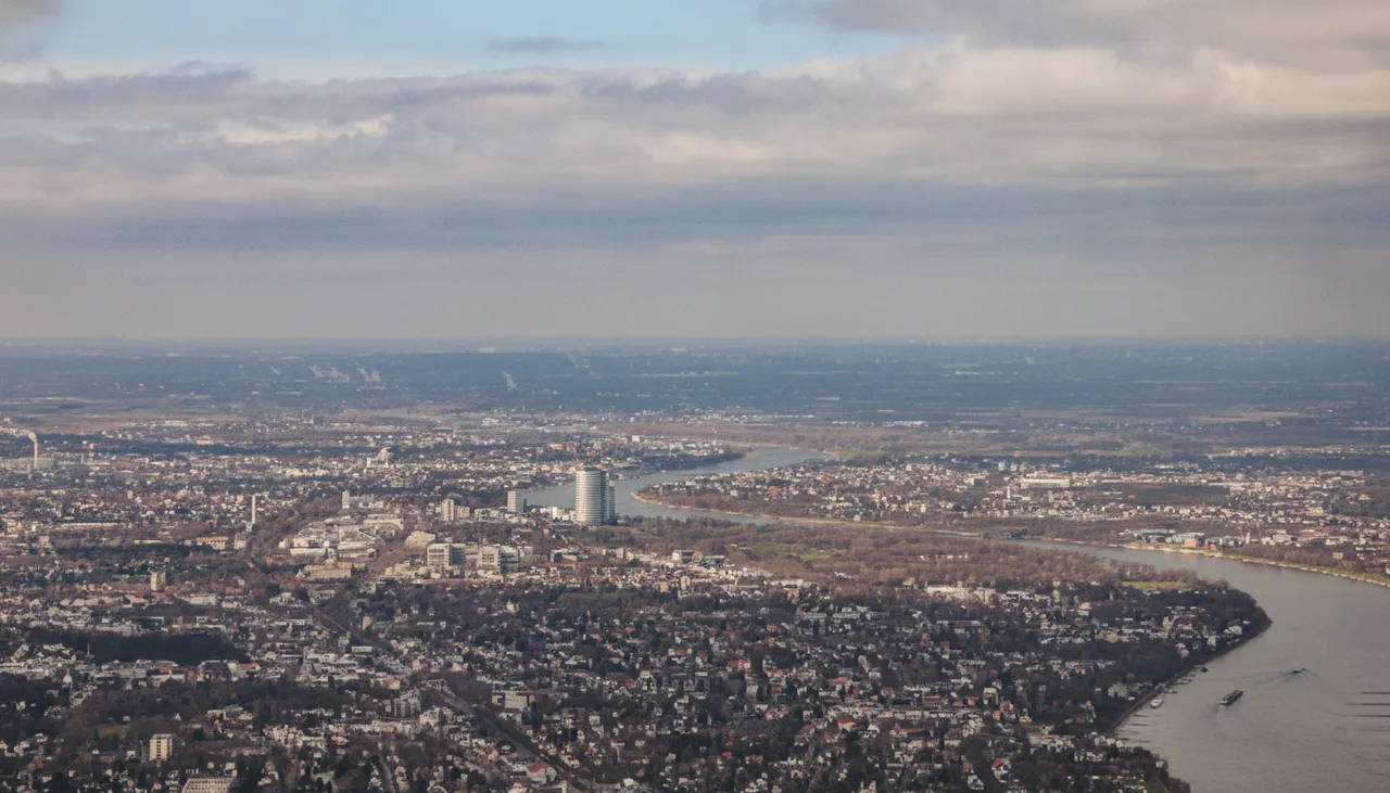 View of North Rhine-Westphalia from an airplane