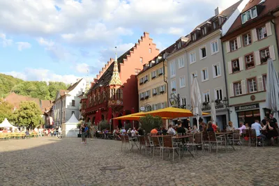 A market square in Freiburg