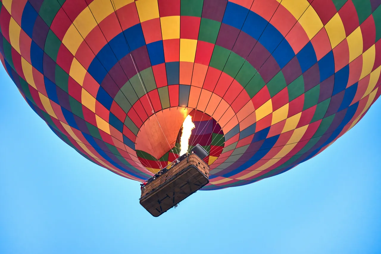 colourful hot air balloon in the air