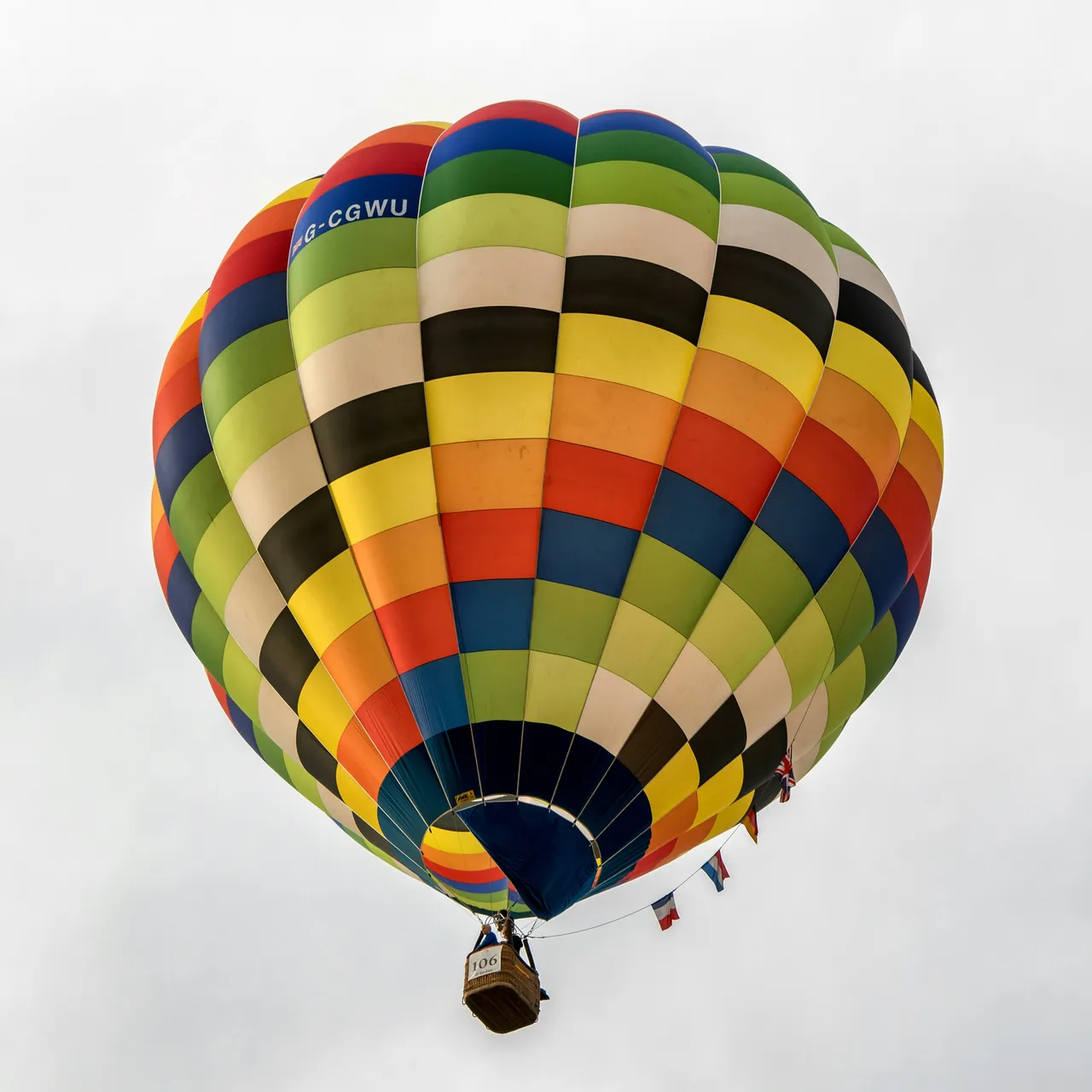 colourful hot air balloon in the air