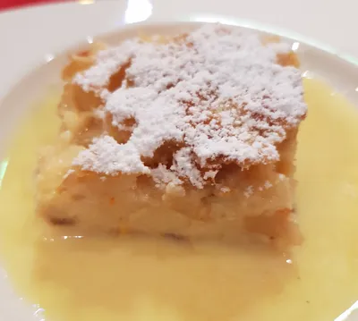 Kaiserschmarrn dessert with powdered sugar