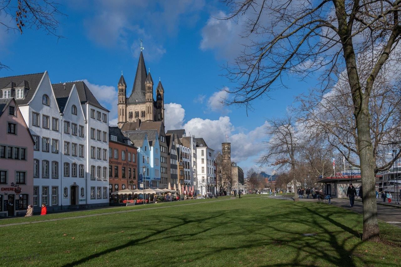 View of a square in Cologne