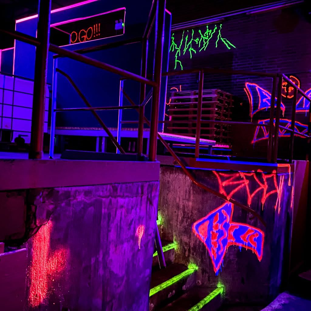 A lasertag arena