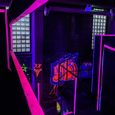 A lasertag arena