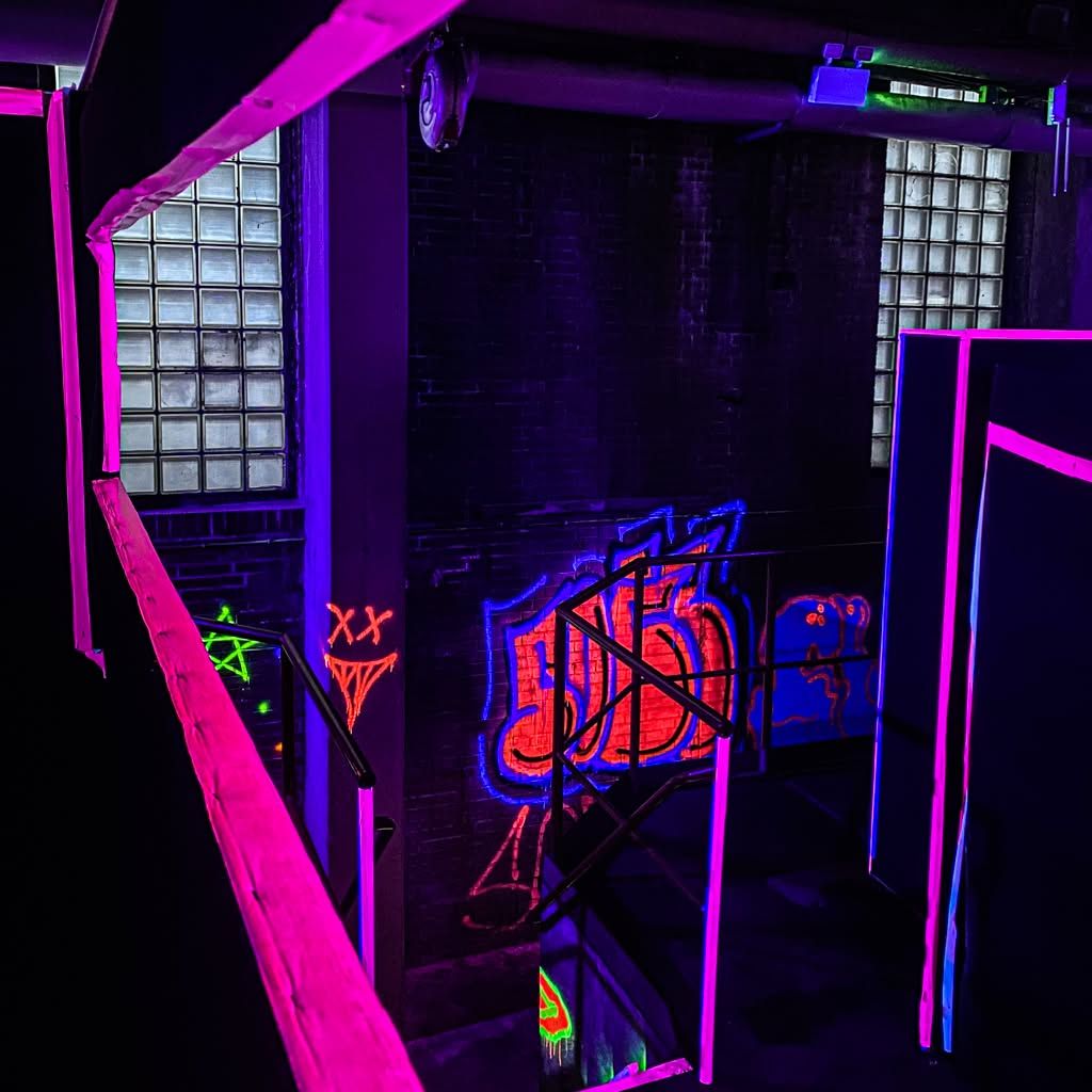 A lasertag arena