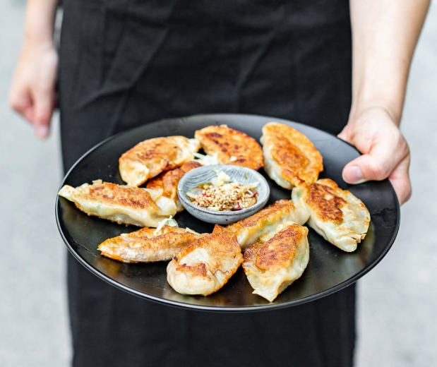 Korean dumplings on a plate