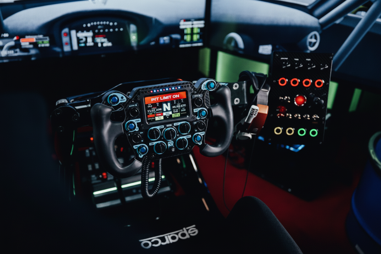 Konsole im Sim-Racing Simulator