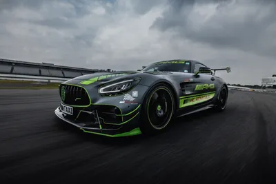 Black and green racing car