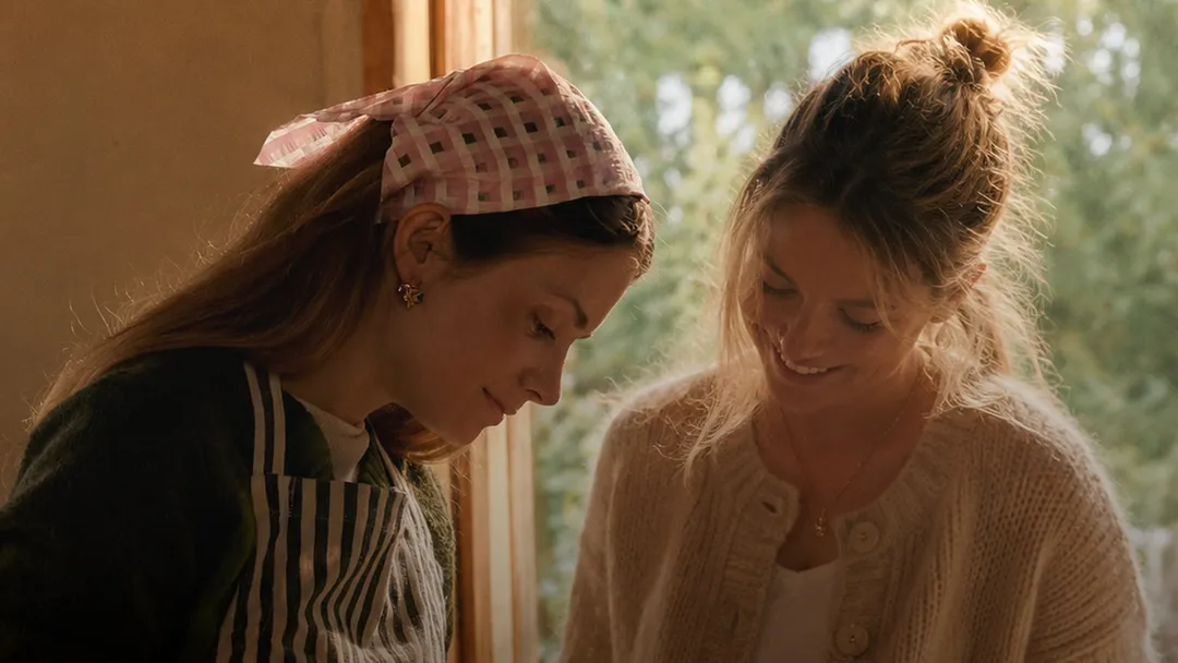 Two women smiling