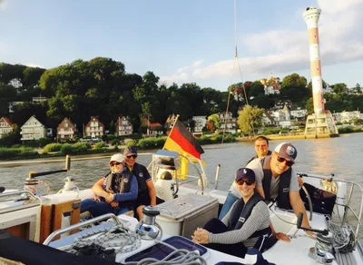 A group of people enjoying a sailing trip