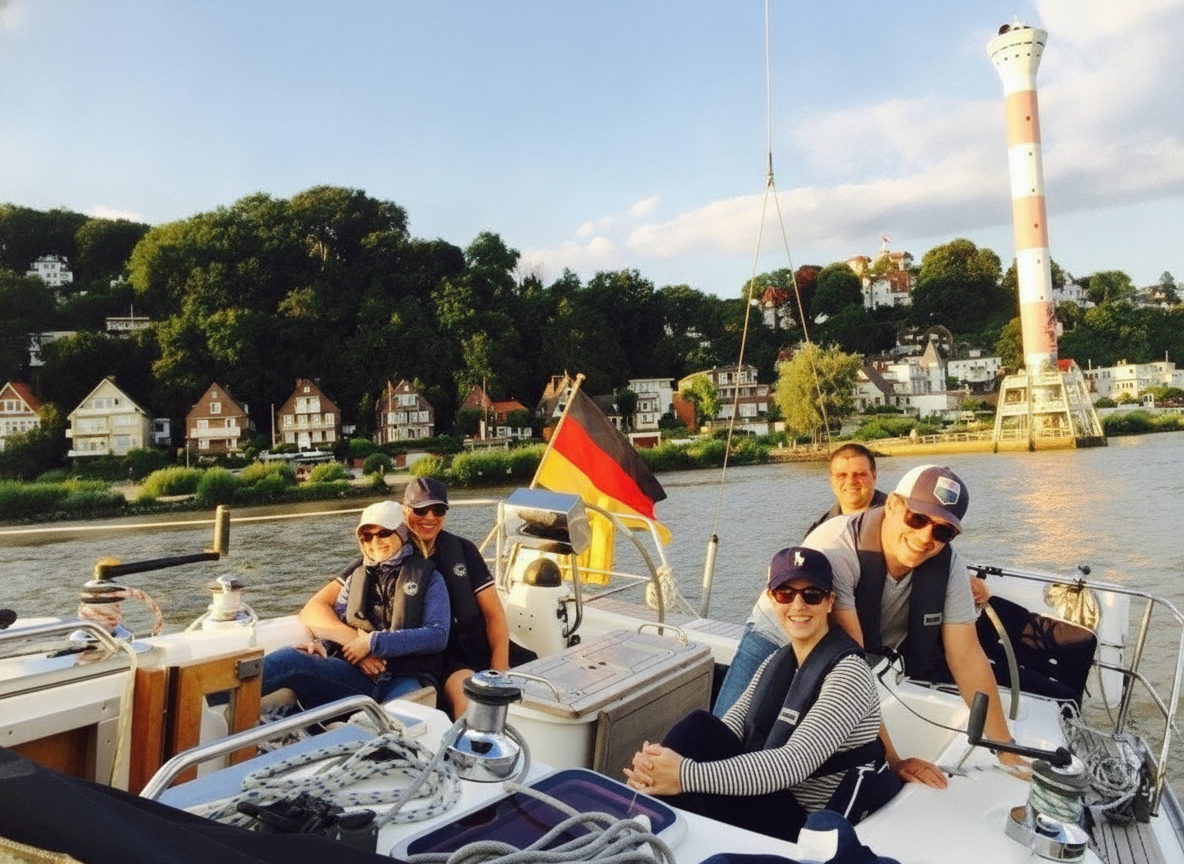 A group of people enjoying a sailing trip