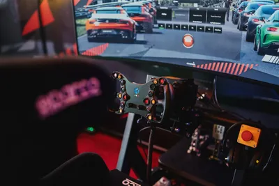 View of a Sim-Racing Simulator
