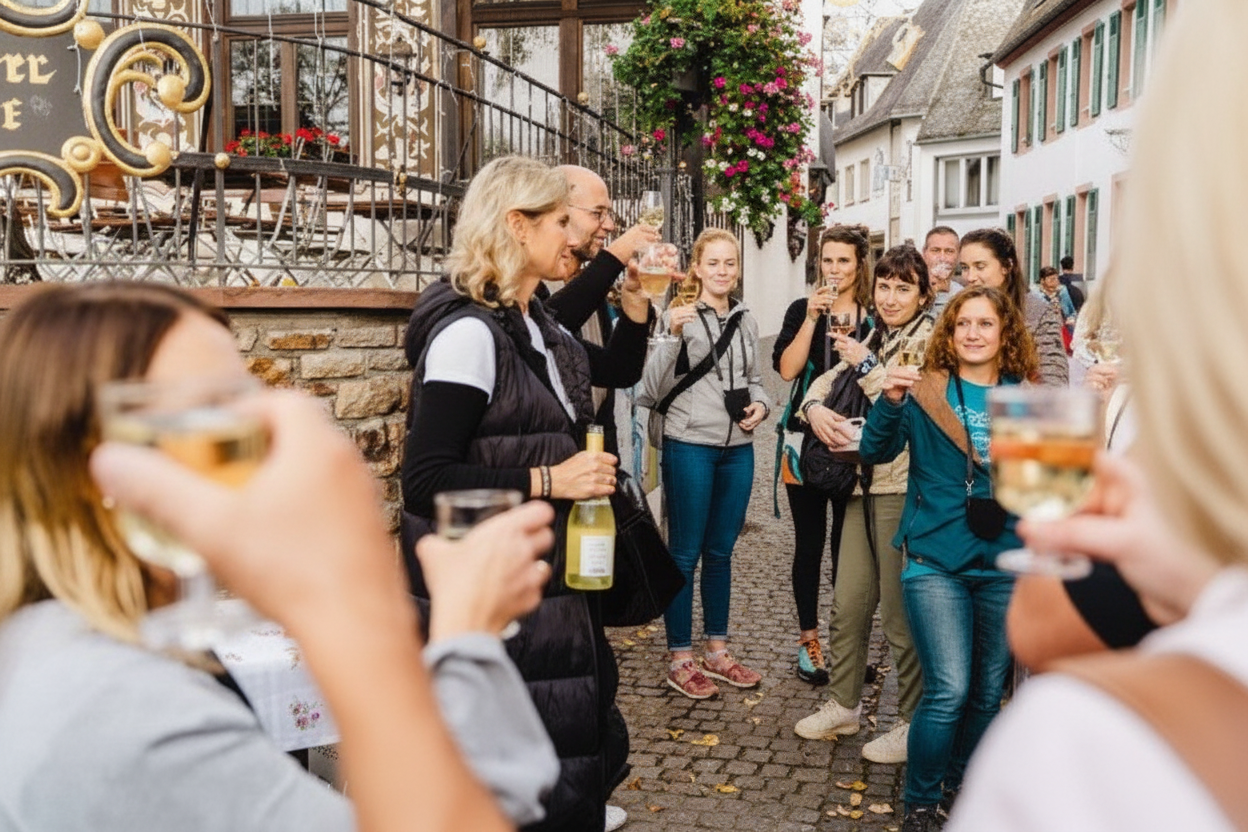 A group of people holding a glass of white wine
