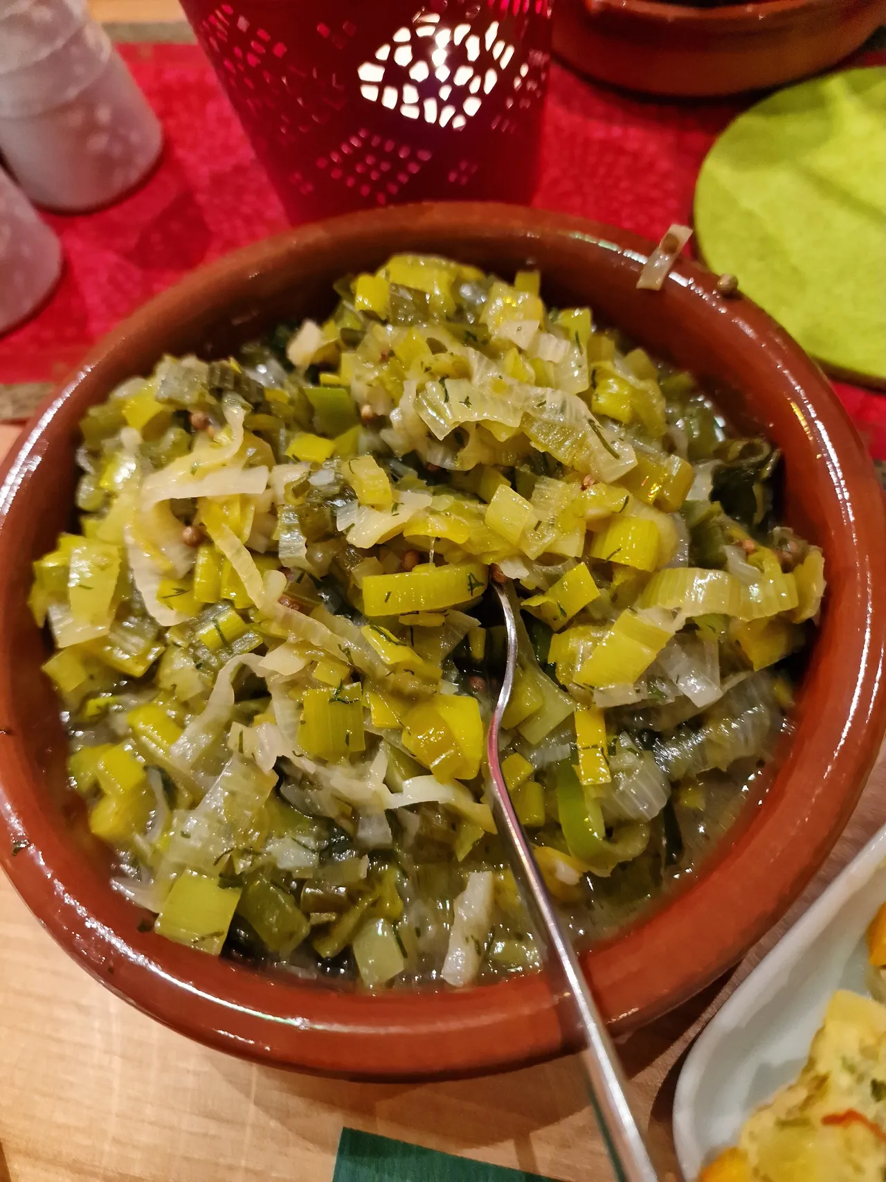 Traditional vegetable stew in a rustic bowl