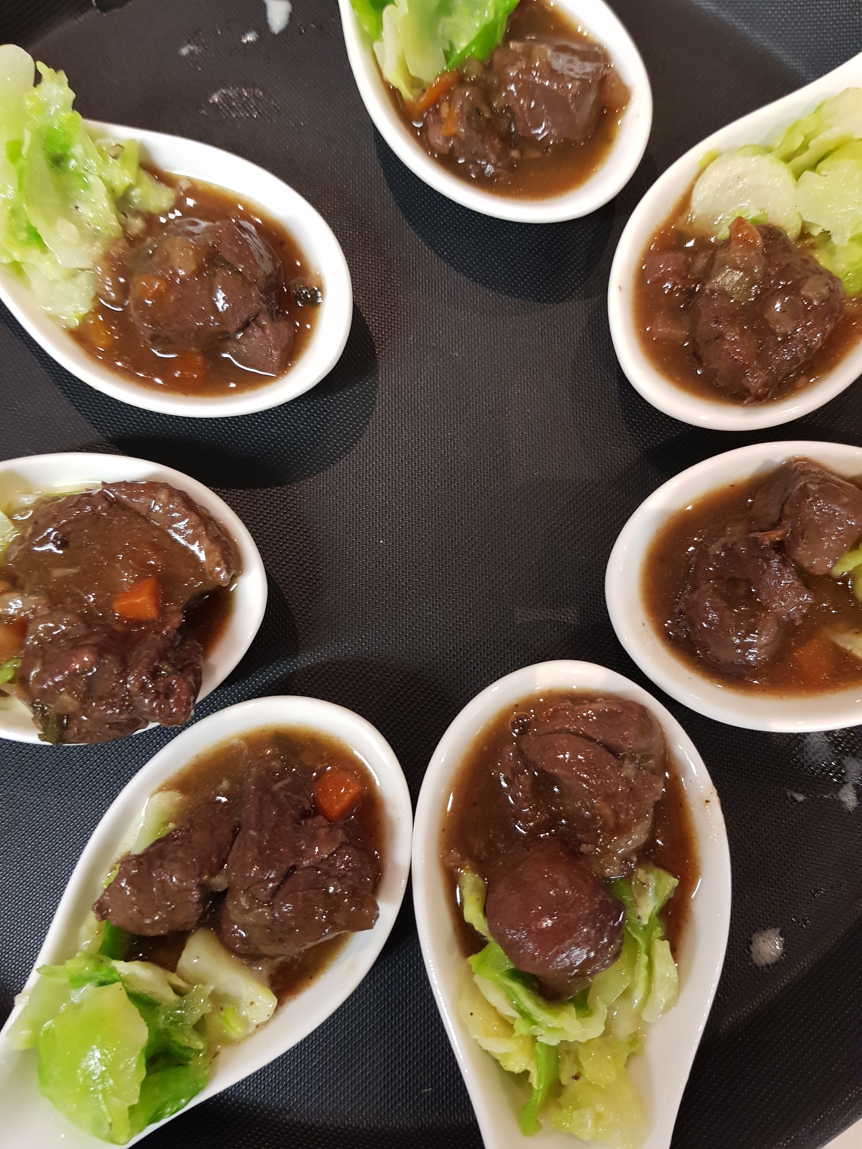 Venison ragout served in small bowls