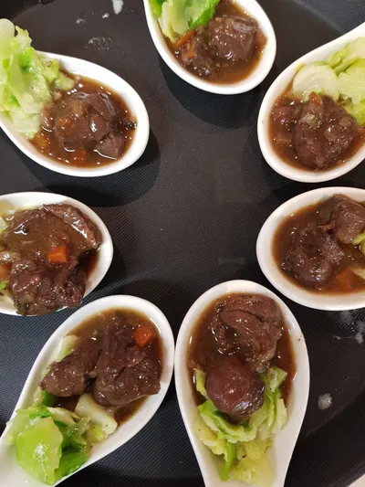 Venison ragout served in small bowls