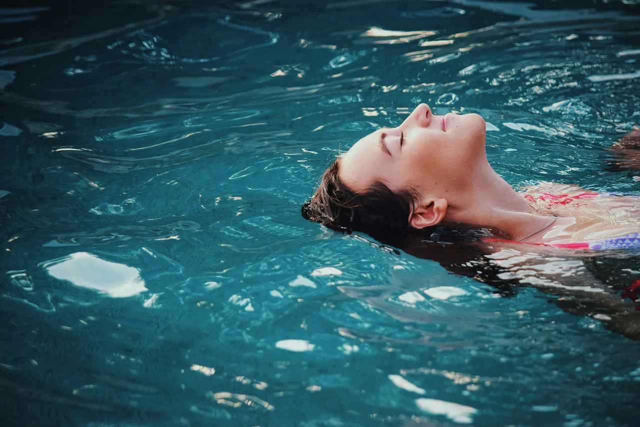 Women floating in a private tank